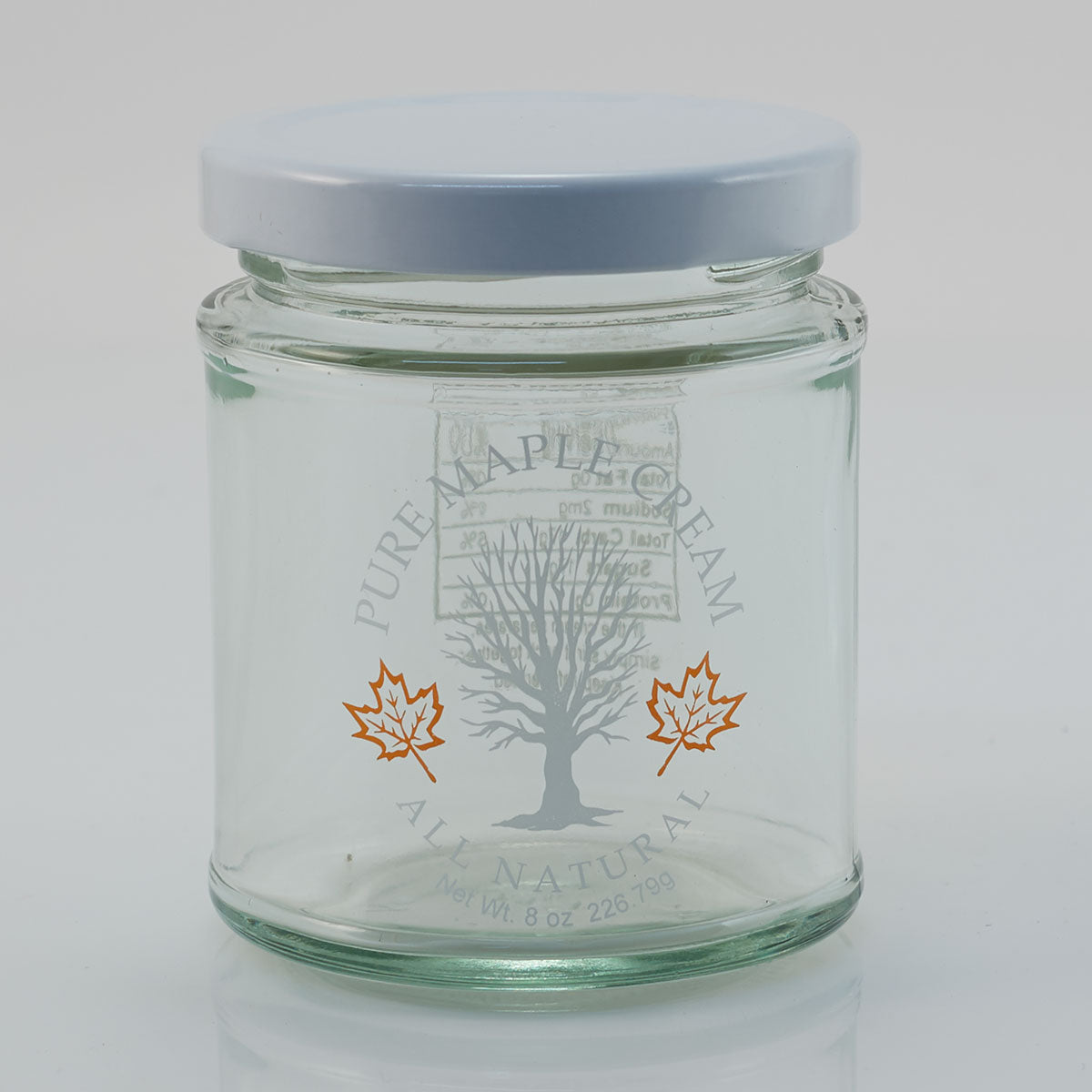 1/2 lb Printed Pure Maple Cream Glass Jar (24 per Case)