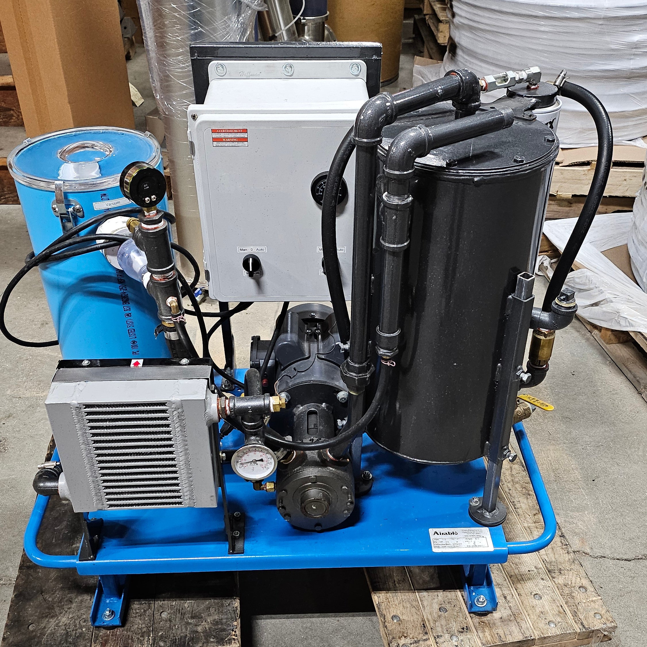 Airablo 3/4 HP Electric Vacuum Pump w/Radiator Oil Cooler (used 1 year)