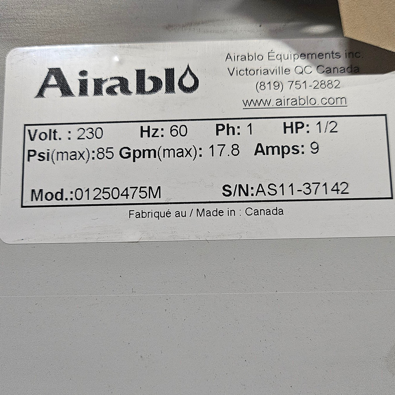 New Airablo 2-0.5hp Electric Releaser