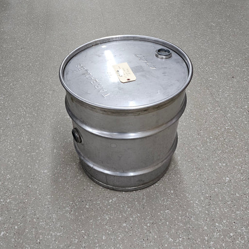 Used 30 Gallon Stainless Syrup Drum