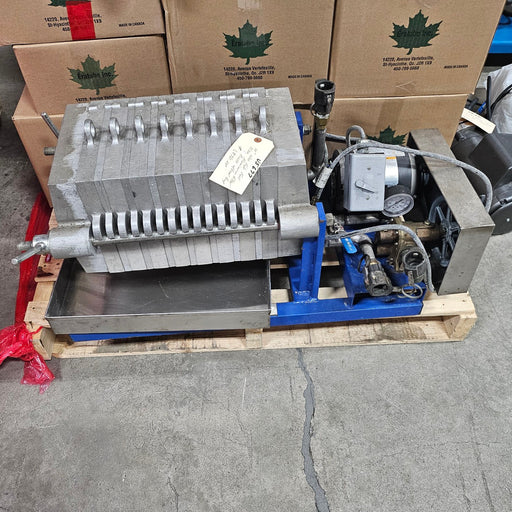 10" Full Size Wes Fab Aluminum Filter Press with a Bronze Gear Pump