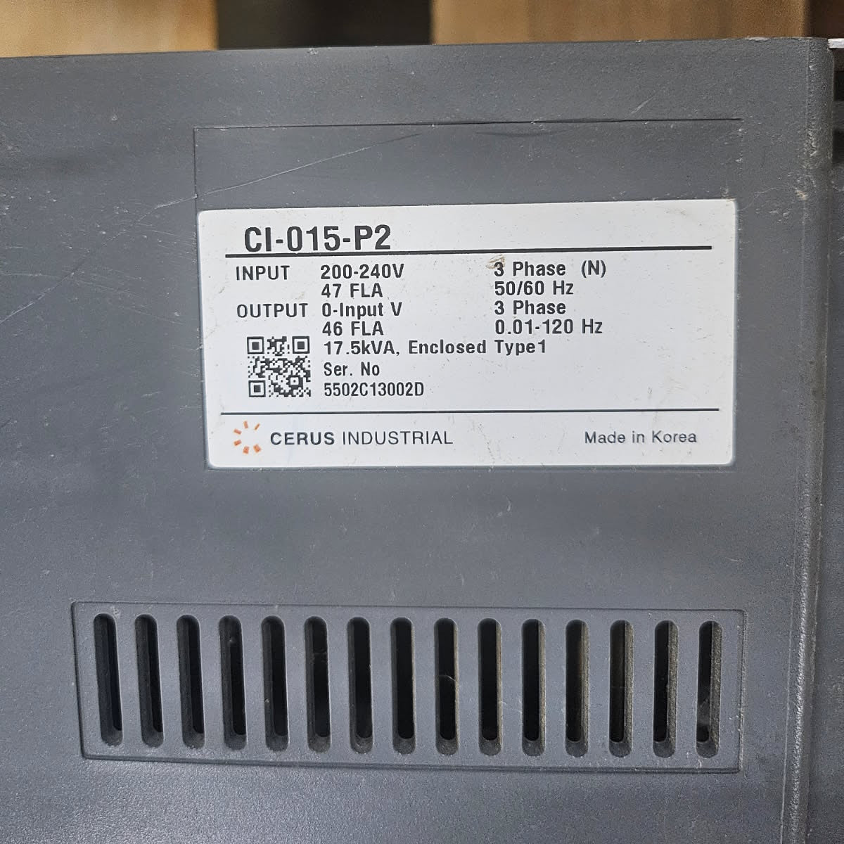 Used Busch Vacuum Pump, Model 1202, 6.4 KW, 3 Phase w/Drive