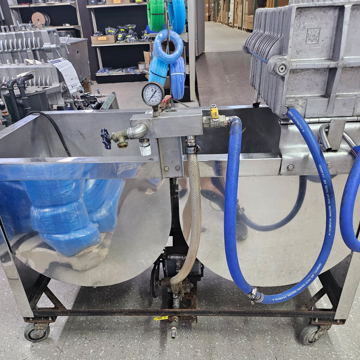 Used 10" CDL Full Stack Filter Press Mounted over a CDL Double Drawoff Tank