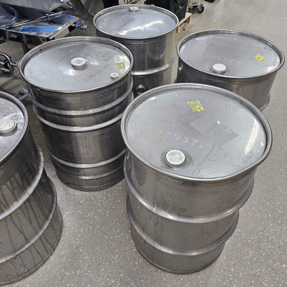 Used 40 Gallon Stainless Drum