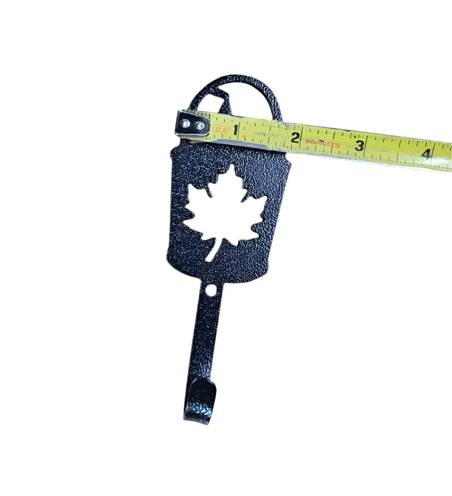 Metal Maple Leaf Sap Bucket with Hook