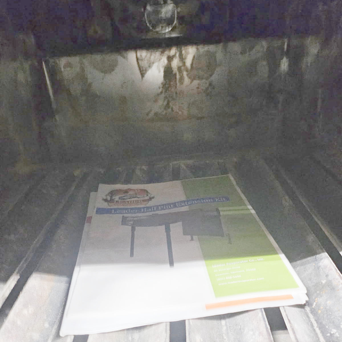 Used Leader 1/2 Pint Evaporator w/Extension, Two Supreme Pans, Float System and Thermometer