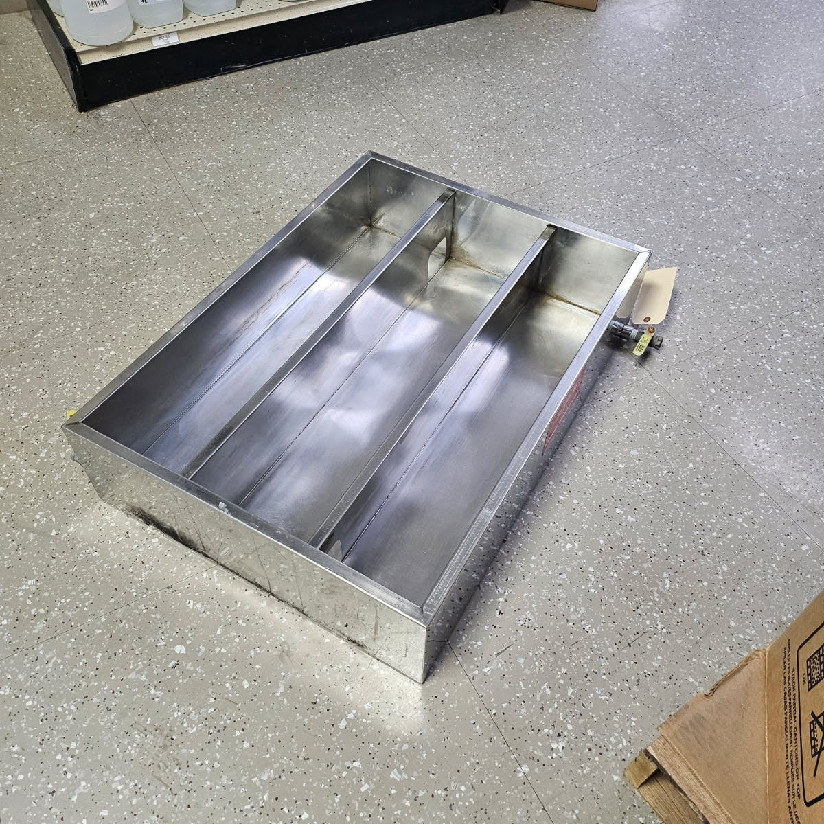 Used Leader 1/2 Pint Welded Syrup Pan w/Valve