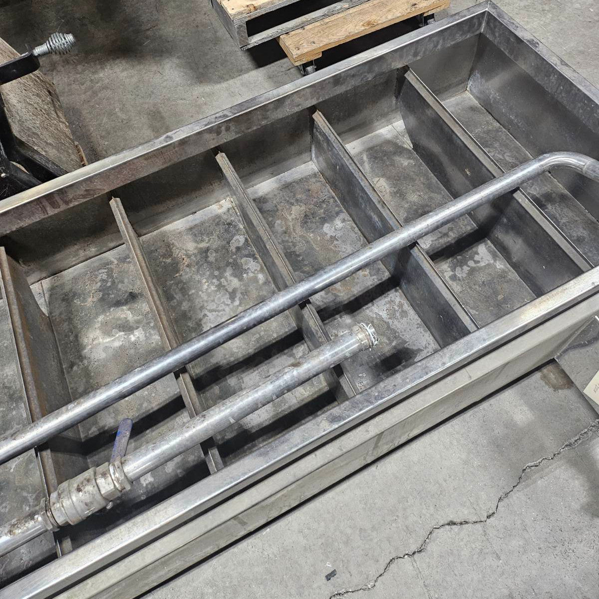 2 1/2' x 6' Stainless Syrup Pan (scorched) Sold As Is