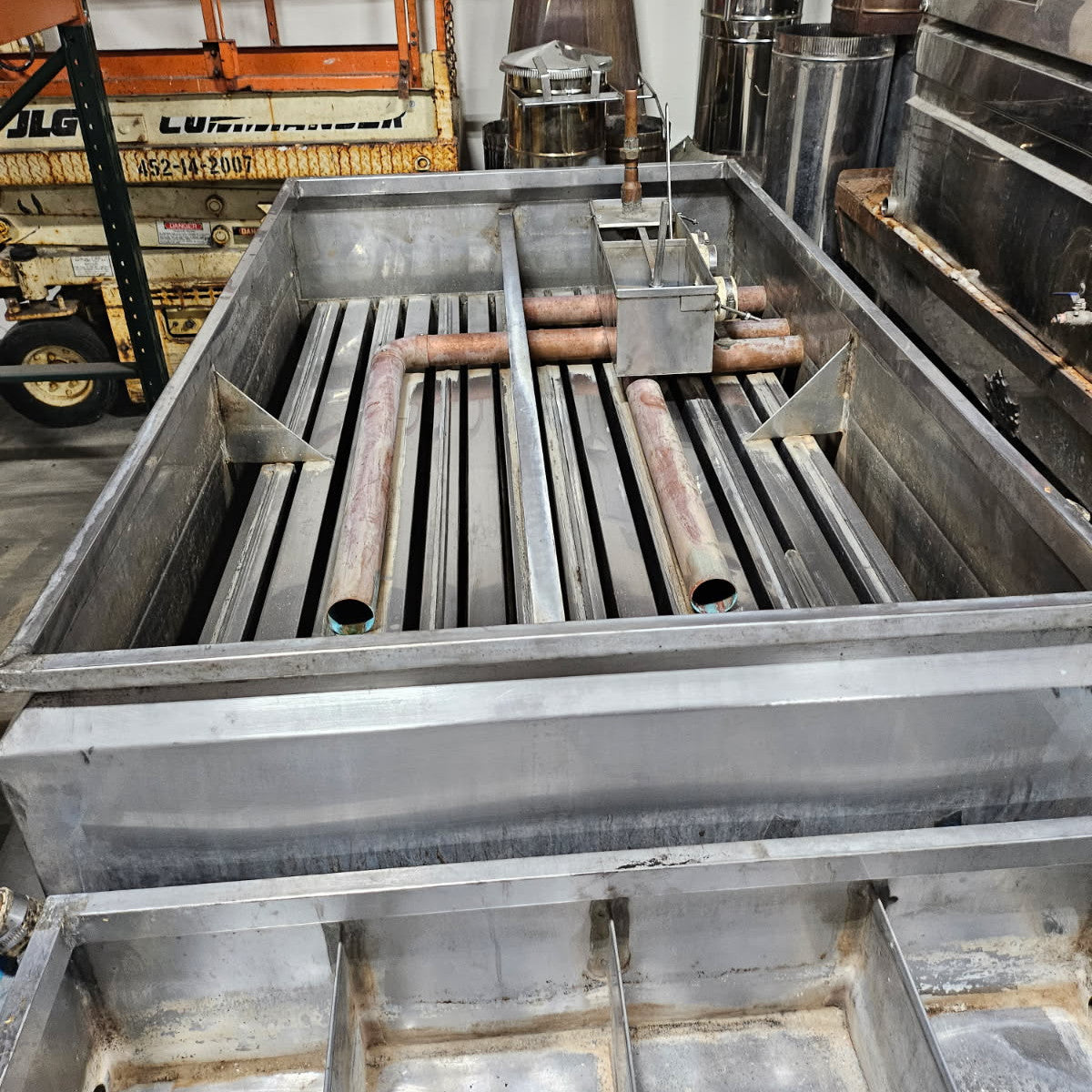 3'x8' Leader Evaporator w/Lead Free Soldered Pans (raised flue) SS Stack and Stack Cover.