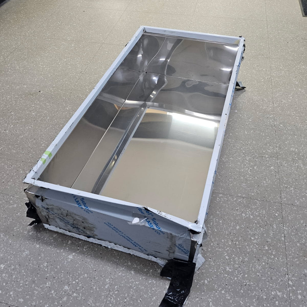2'x4' Welded CDL Flat Syrup Pan, (dented on top edge) New
