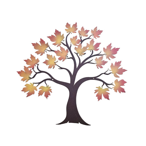 Metal Maple Tree with Leaves