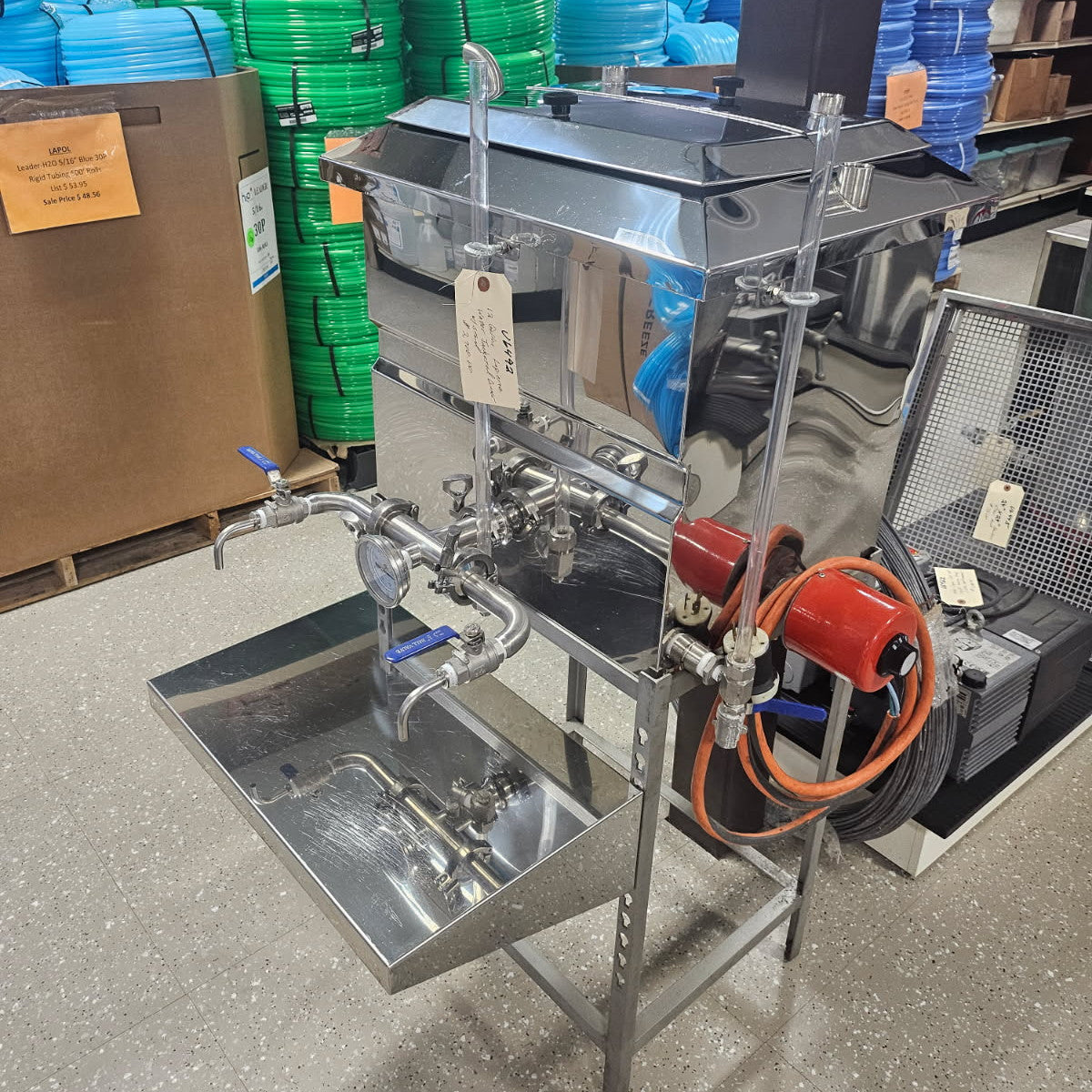 Used 12 Gallon Lapierre Water Jacketed Canner w/Stand