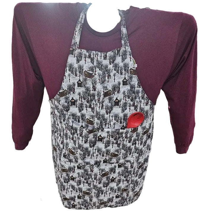 Apron with Sugar House & Trees