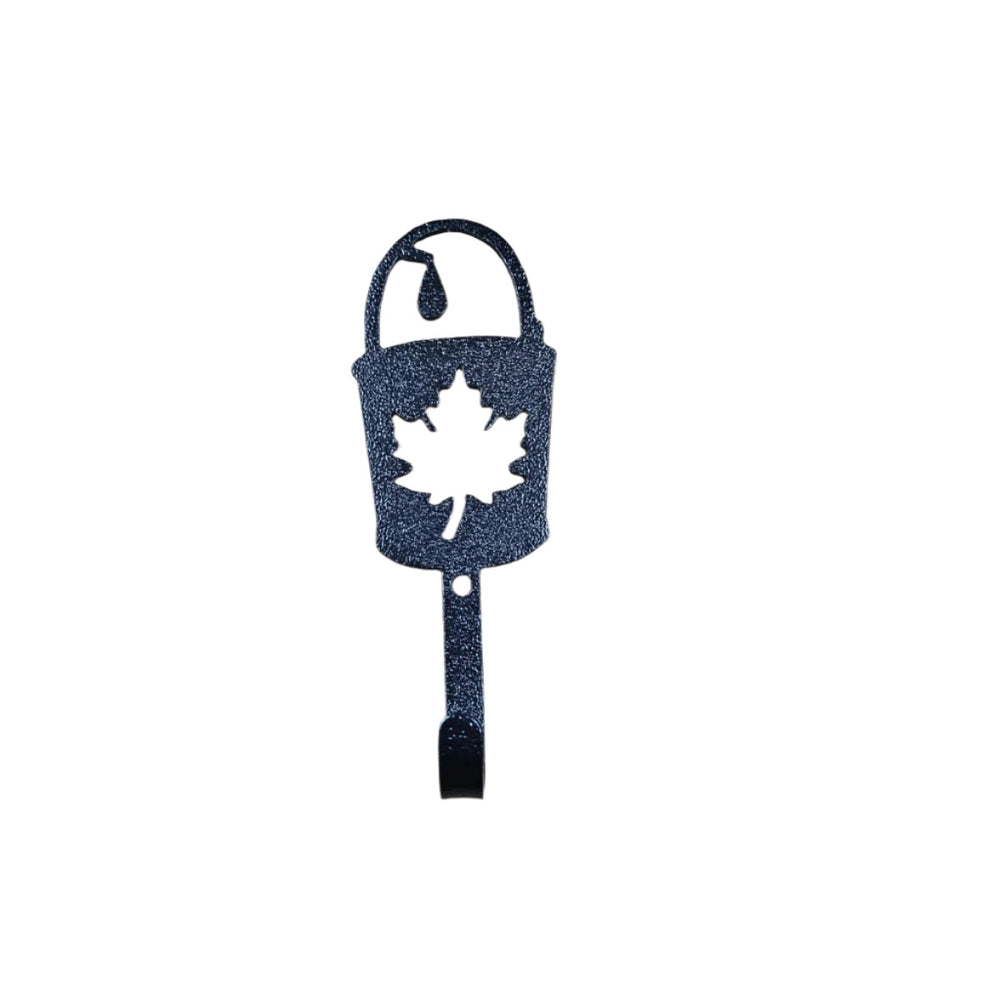 Metal Maple Leaf Sap Bucket with Hook
