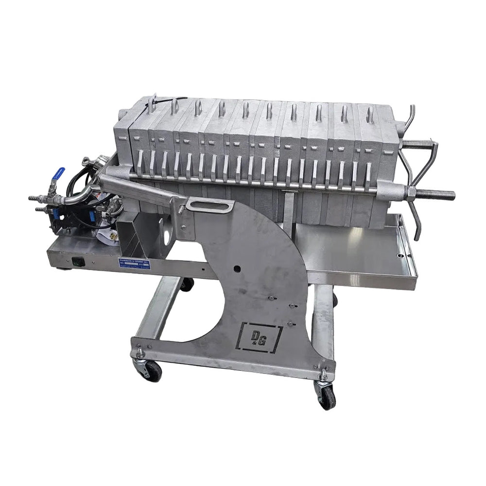 10" D&G 10 Frame Filter Press w/Electric Diaphragm Pump and Stand