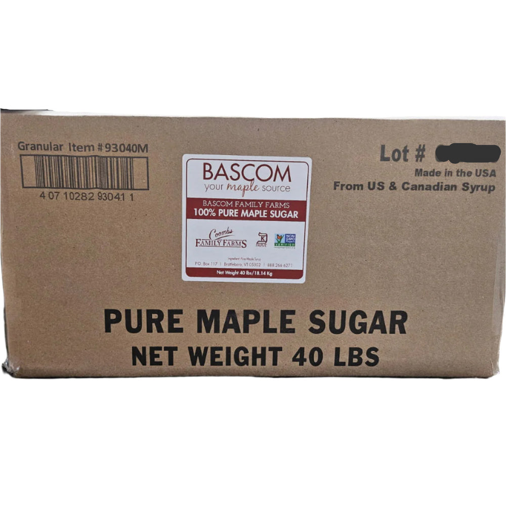 40 lb Box Pure Maple Sugar Milled Granules