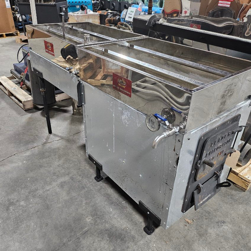Used Leader 1/2 Pint Evaporator w/Extension, Two Supreme Pans, Float System and Thermometer