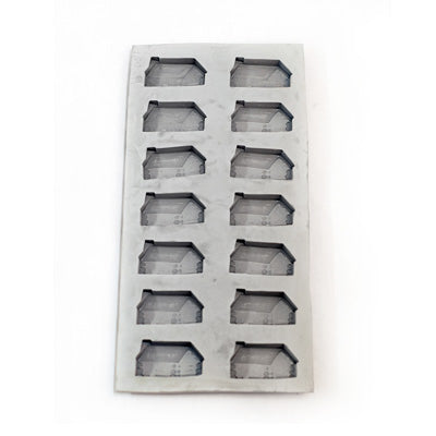Log Cabin  Rubber Candy Mold (14 Cavity)