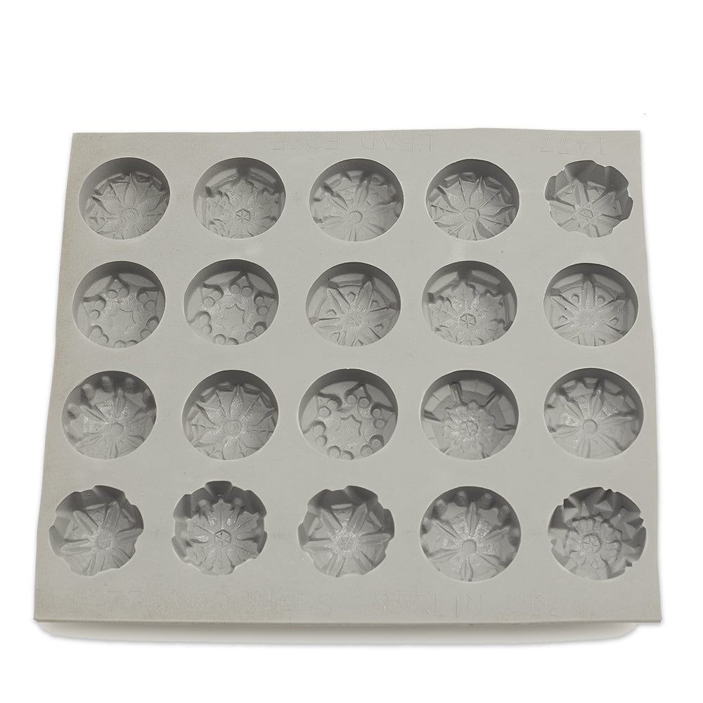 Snowflake  Rubber Candy Mold (20 Cavity)