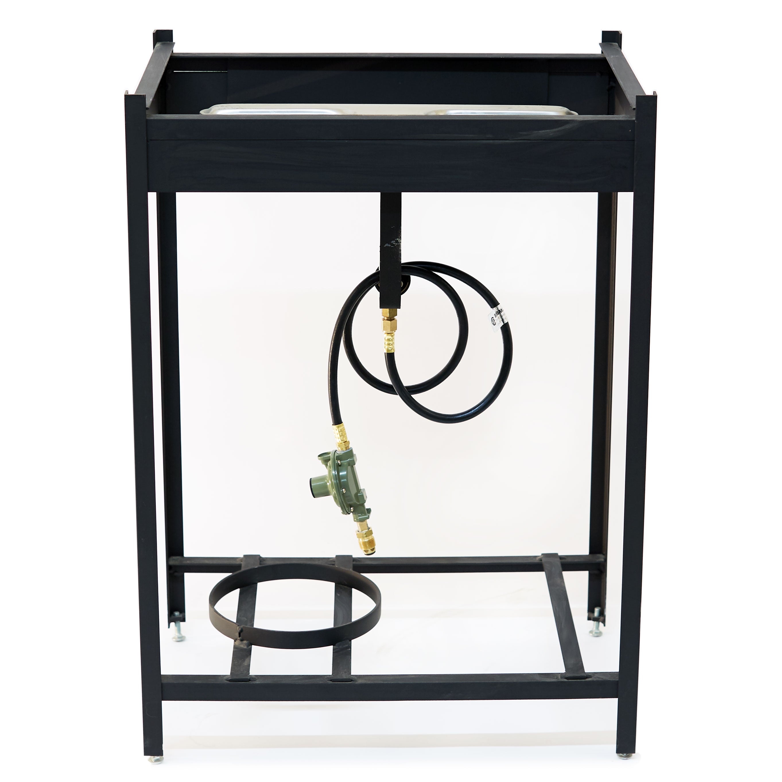 16" x 24" Stand w/Gas Burner,  Regulator Hose & Container Tray