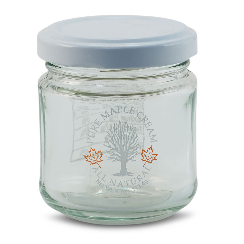 4 oz. Printed Pure Maple Cream Glass Jar (24 per Case)