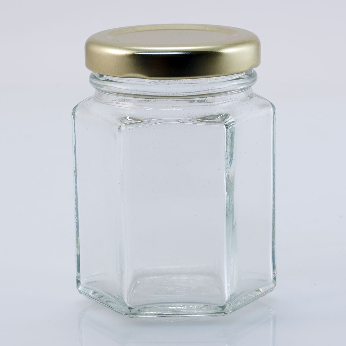 5.3 oz Hex Glass Jar (12/case)