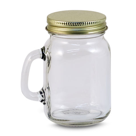 4 oz Small Mason Jars with Handles - Mini Mugs with 48-400 Finish
