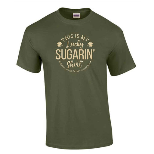 Lucky Sugarin Short Sleeve Tee Shirt (Military Green) Medium