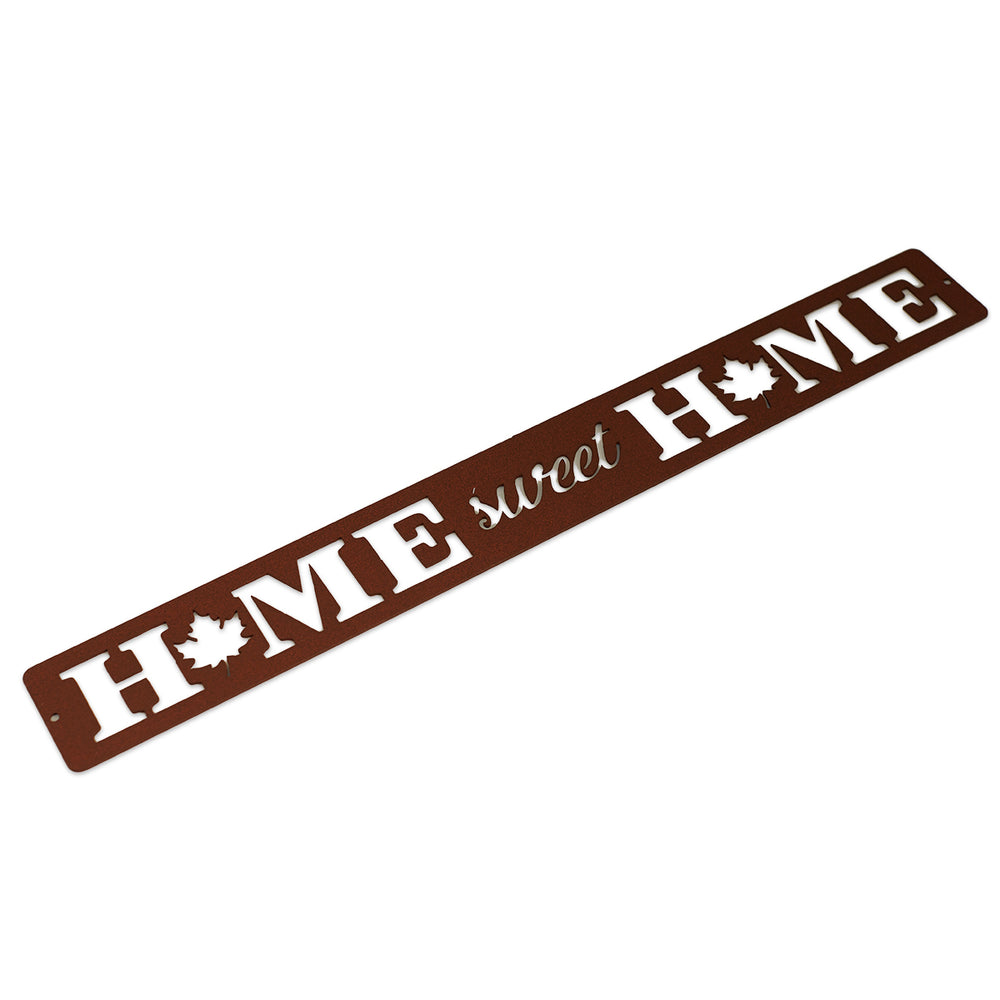 Maple Leaf Home Sweet Home Sign (rustic)