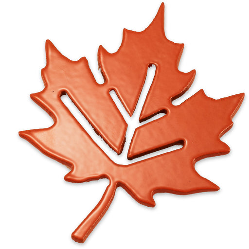 3" Maple Leaf w/Earthen Magnet (orange)