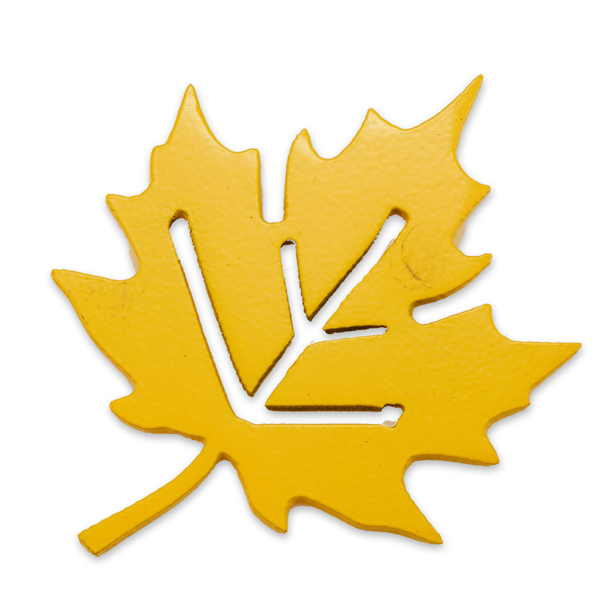 3" Maple Leaf w/Earthen Magnet (yellow)