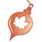 Maple Leaf Round Ornament w/Leaf