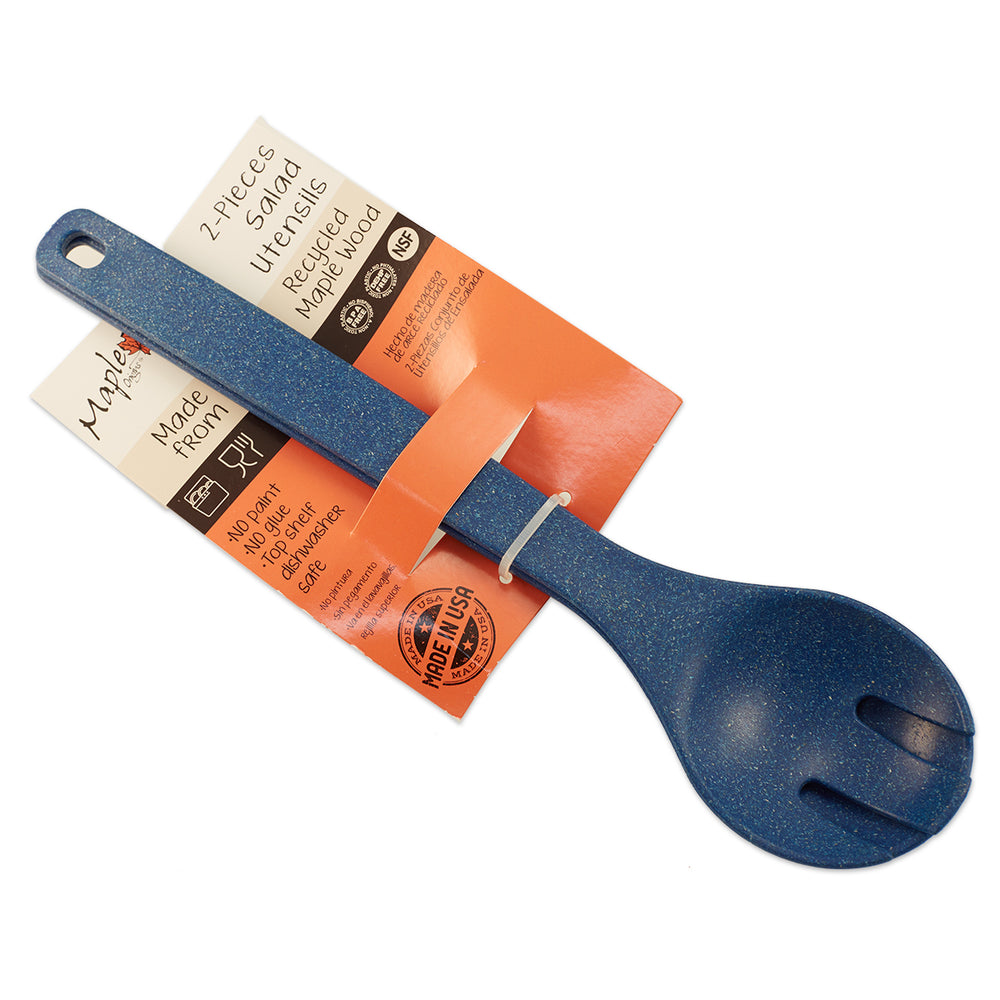 Maple Origins 12" Spoon and Fork Set (Lapis blue color)