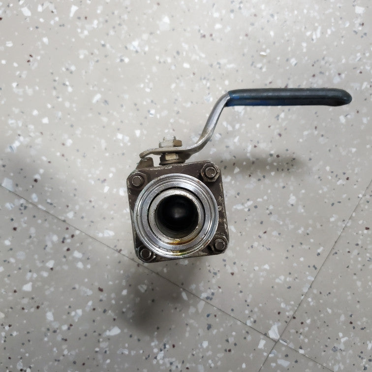 Used 1 1/2" Stainless Triclamp Ball Valve