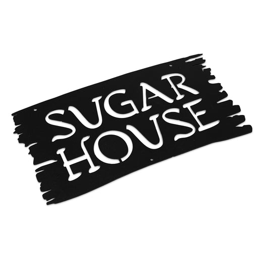Metal Sugar House Sign (16"x9") Black