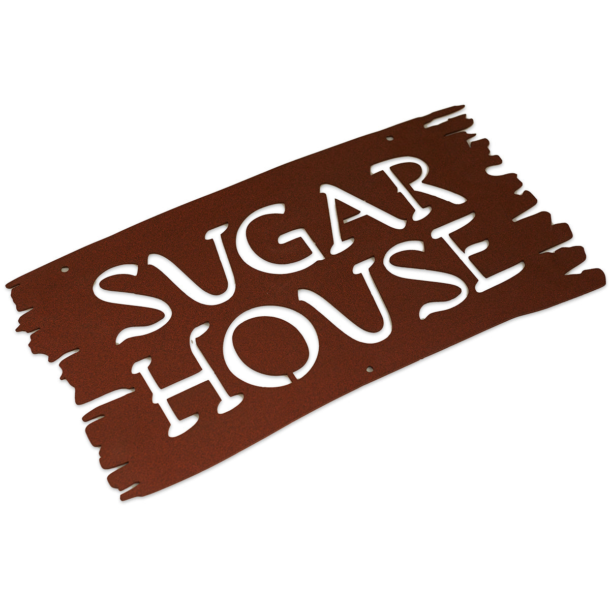Metal Sugar House Sign (16"x9") Rustic Brown