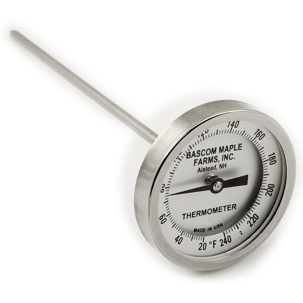 3" Dial 20 - 240 Degrees 6" Stem Thermometer