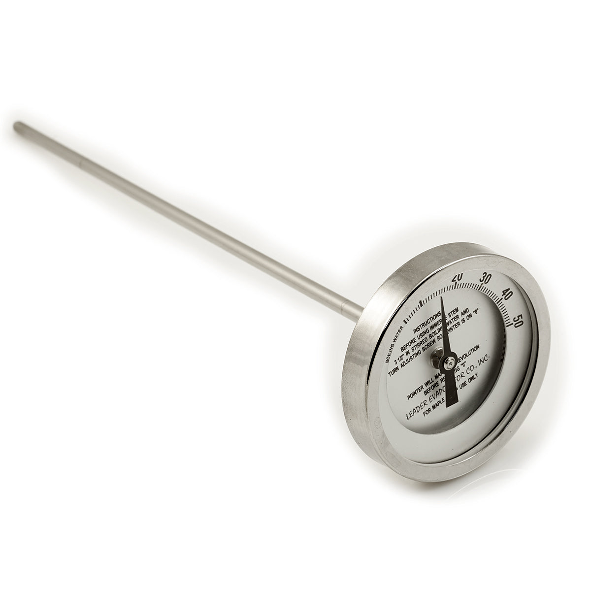 Kegco Dial Thermometer for Brew Pots - 2 Dial, 12 Stem