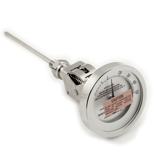 3" Dial Thermometer, 0-50 with 6" Stem and Swivel Head
