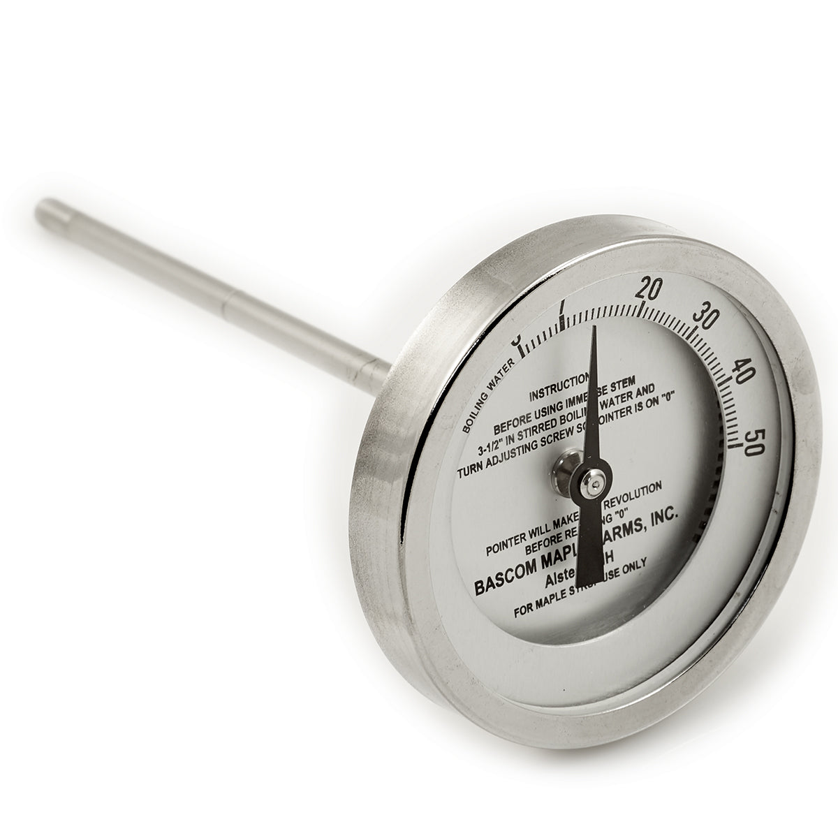 3" Dial 0 - 50 Degrees 6" Stem Thermometer