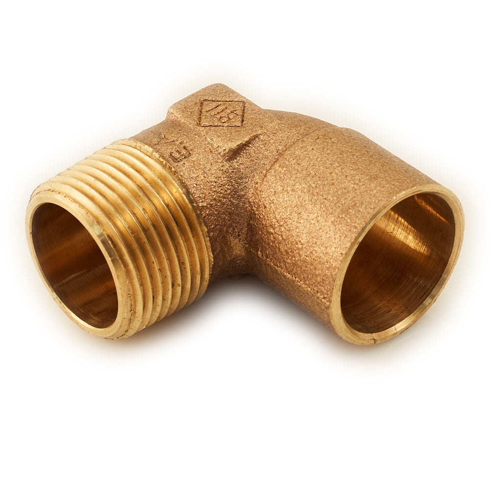 1" Brass Male Thread to Sweat 90 Degrees - While Supply Lasts
