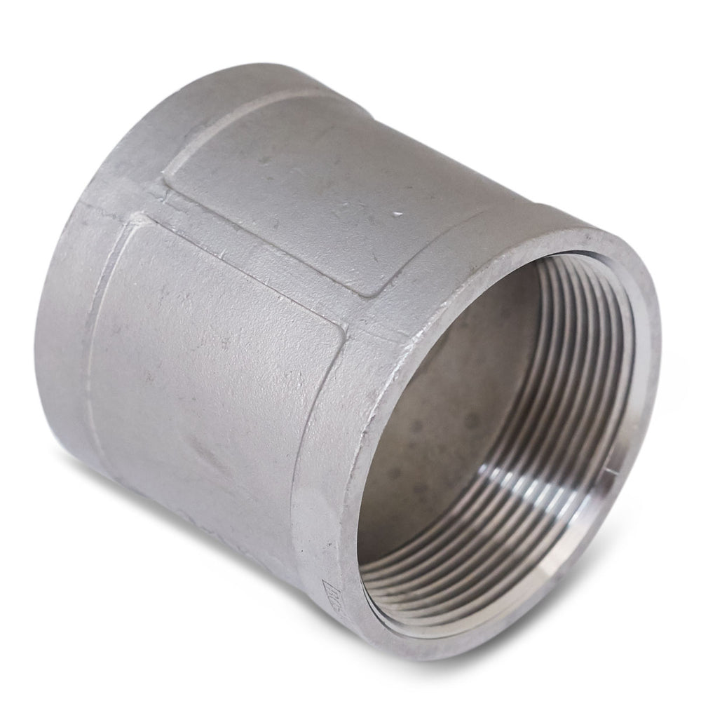 1 1/4" Stainless Coupling w/Female Thread