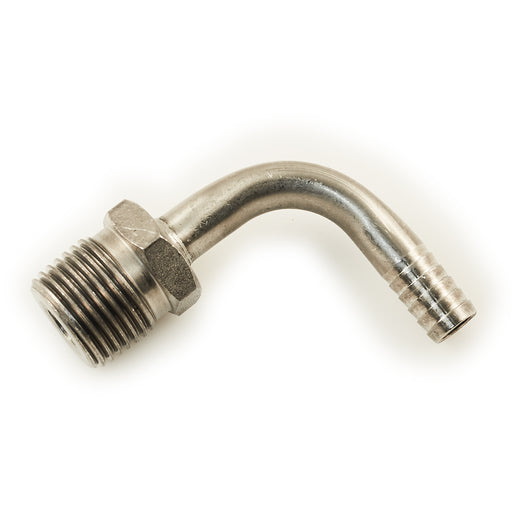 1/2" Stainless Bottling Nozzle with Male Thread, and 5/16" Outlet